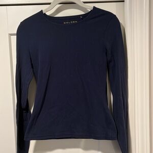 Aritzia Navy Blue Golden Long Sleeve